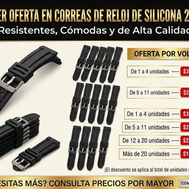 Manillas, pulseras, bandas, correas de goma, silicona. Medidas 18mm-20mm-22mm-24mm - 3/3
