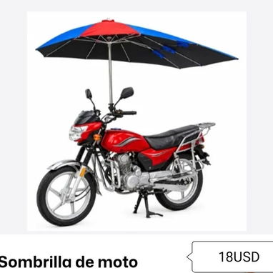 Casco azul claro, cobertores para moto y sombrilla para moto - 2/4
