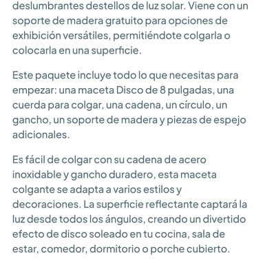 Maceta colgante espejo 🌐 - 5/6