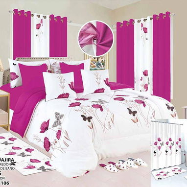 Juegos de edredón y cortinas con alfombra _24 pcs_ 130* - 3/7