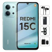 Teléfono Xiaomi Redmi 15C, 4Gb Ram + 4Gb virtual,Total 8Gb, 128Gb Almacenamiento, Con Cover, Mica y Audífonos - Verde - Img 54695121