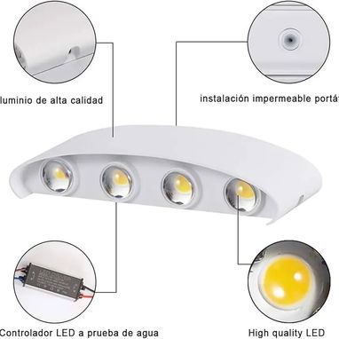 💡🏠 APLIQUE DE PARED SUNSIGN | 8W LED | LUZ CÁLIDA | EXTERIOR/INTERIOR – 15 USD - Img 119776090