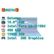 LAPTOP 🎁NUEVA🎁📦CAJA, Gateway (GWNC31514-BL), 15.6" FHD IPS Antireflejo, Intel Core i3-1115G4, 4GB RAM, 128GB SSD, 8H - Img 56715554