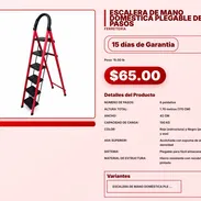 ESCALERA DE MANO DOMÉSTICA PLEGABLE DE 6 PASOS . - Img 57556894
