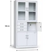 🪞 Armario de cocina de metal – 5 puertas y 3 gavetas - Img 57425475
