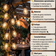 Guirnalda de Luces LED Exterior 10 bombillos (CV) - Img 55678855