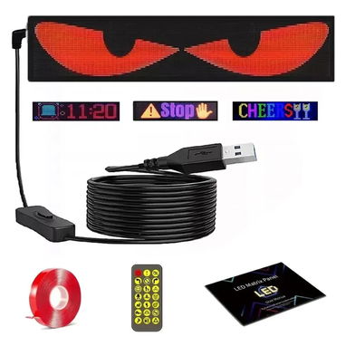Cinturón de luz LED programable Ojos diablo 16x64, 92x374mm. - Img 100435625