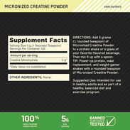 Optimum Nutrition Creatina Micronizada Monohidrato en polvo, sin sabor, amistoso con Keto 120 porciones - Img 45429905