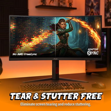 AOC CU34G4H Monitor de juegos ultraancho curvo de 34 pulgadas, WQHD 3440x1440, DisplayPort de 200 Hz / 100Hz HDMI, 0.3ms - 3/10