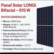 Panel solar bifacial 615w LONGi 290 USD - Img 56974340