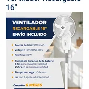 Ventilador Recargable 16 pulgadas - Img 55603987