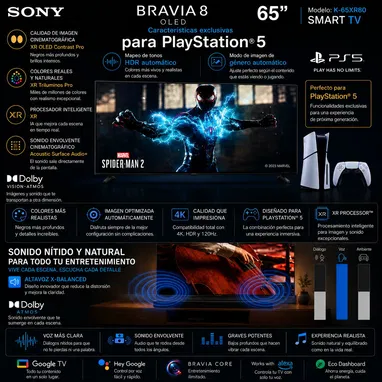 Sony BRAVIA 8 OLED 65” 4K UHD smart TV Google - 5/10