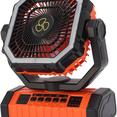 VENTILADOR PORTÁTIL RECARGABLE CON LUZ LED INTEGRADA y CONTROL REMOTO. - Img 123223178