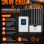 ☀️ KIT SOLAR ECO 5KW+ 5.12KWH BATERIA - 6 P.SOLARES DE 615W BIFASIALES ☀️ CON GARANTIA 1 AÑO Y MONTAJE. TL 54833699 - Img 55579819