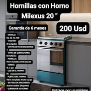 Cocina a Gas de 4 Hornillas con Horno Milexus 20", Garantía de 6 meses, Entrega por un mínimo costo adicional para La Ha - Img 55584654
