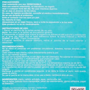 Parches térmicos para el dolor de los ovarios caja con 3 unidades - Img 123500182