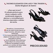 👠 Tacones Negros Elegantes con Lazo – $20 USD - Img 56970924