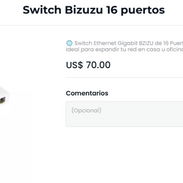 Switch Bizuzu 16 puertos NUEVO SELLAD0 EN CAJA - Img 55067003