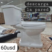 🩸taza tanque herrajes tapa plástica con sistema a la pared - Img 56691941