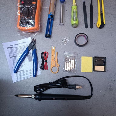 Kit de soldadura con cautin de 80w multimetro y otras herramientas carpeta - 2/2
