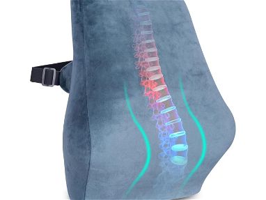 Cojín lumbar inflable para la espalda, soporte lumbar para silla de oficina, asiento de automóvil, viaje y hogar, diseño - Img main-image-45768984