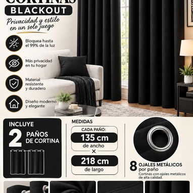 Cortinas blackout - 2/6