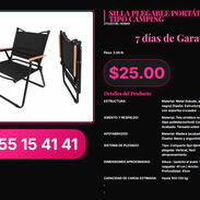 SILLA PLEGABLE PORTÁTIL TIPO CAMPING - Img 57261366