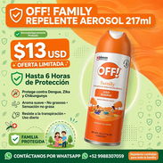 Repelente para mosquitos 🦟🛡️ OFF! FAMILY AEROSOL 217ml - $13 USD 🛡️🦟 - Img 56486386