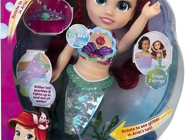 Muñeca Disney Princesa Ariel, Canta y Brilla la cola + 20 Frases y 2 Canciones "Part of Your World" y "Under the Sea", N - Img 58494437