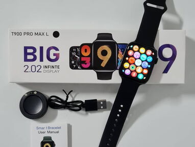 Relojes inteligentes T 900 pro max nuevos en su caja 📦 colores 🌈 negros - Img 63402878