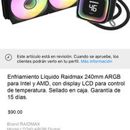 Enfriamiento digital líquido RGB para procesador Intel o AMD, sellado en caja, con garantía de 15 días. - Img 58046630