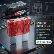 Fusible de Hoja de 50A (Batería de Litio, Inversores, Amplificadores de Audio) - Img 55713265