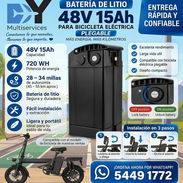 🔋Batería de Litio 48V 15Ah (720 Wh) — Especial para bicicleta eléctrica plegable.  🔋 - Img 58304115
