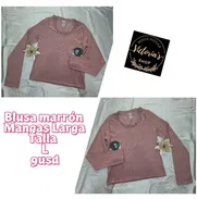 Blusa Carmelita mangas largas Talla L (Estira) Nueva - Img 48916757