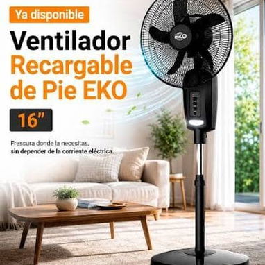 Ventiladores recargables de pie y f6 - 3/3
