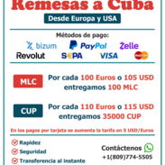 ¡¡¡ Remesas a Cuba desde USA y Europa via Paypal, Zelle, Bizum, o pago con tarjeta, entregas en MLC y Cup !!! - Img 43659098