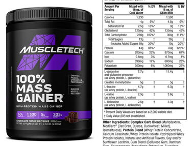 Mass gainer Muscletech 5.15lb sabores chocolate y vainilla - Img main-image-44069455