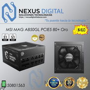 !!💻!! Fuente MSI MAG A850GL PCIE5 (850W/70.5A) 80+ Oro, NUEVA en caja !!💻!! - Img 57111025
