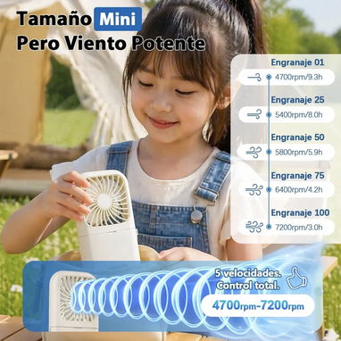 VENTILADOR DE MANO PORTÁTIL RECARGABLE 2 EN 1 - 2/10