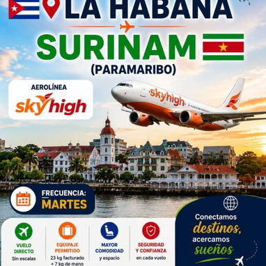 Vuelos disponparra Guyana desde fiferentes ptovincias,ademas para surinam también, excelentes precios y seguridad máxima - Img 122327971