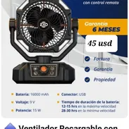 Ventilador Recargable Con Control Remoto (Marca EKO) - Img 55497819