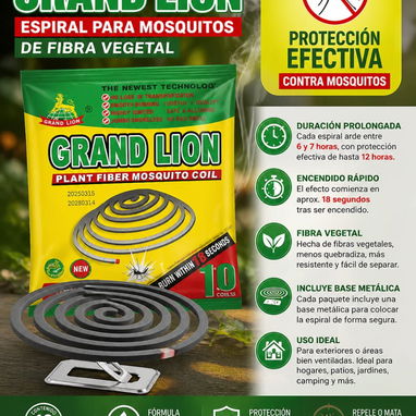 Precio x unidad: 1500 cup Precio x cantidad + de 10: 1200 cup ‼️Incienso antimosquito grand lion‼️ Con aroma agradable. - 2/2