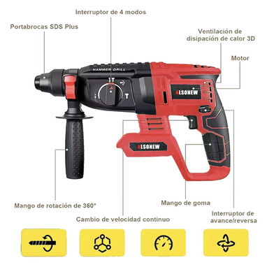Kit de herramientas, Con todos sus aditamentos, 2 Baterías de 48 volt - Img 114674559