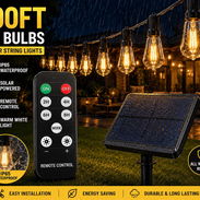 Luces LED Solares de Exterior – 100 pies (30.48 m) | 30 bombillos - Img 57314606