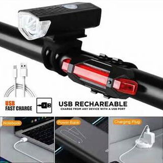 Para bicicletas: juegos de faroles recargables USB con y sin corneta. También accesorios p bicis. - Img 116983023