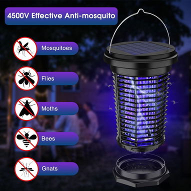 🦟 MATA MOSQUITOS ELÉCTRICO PALONE SOLAR 4500V + USB-C + LUZ LED – ENVÍO DISPONIBLE + GARANTÍA - 8/9