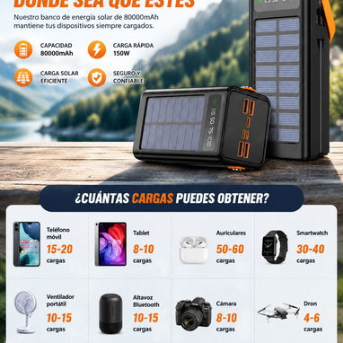 Cargador portátil 80 mil mah - 2/2