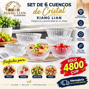 Juego 6 Cuencos de Cristal XiangLian Elegantes y Resistentes - Img 58055537