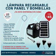 Lámpara recargable con panel solar y bombillas - Img 58005246