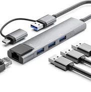 Adaptador de estación de acoplamiento 5 EN 2 multifuncional modelo BYL-2208TU Entrada USB 3.0/Tipo-C, Salida  1XUSB 3.0 - Img 50390345